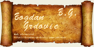 Bogdan Grdović vizit kartica